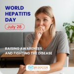 Woman consulting with doctor on World Hepatitis Day