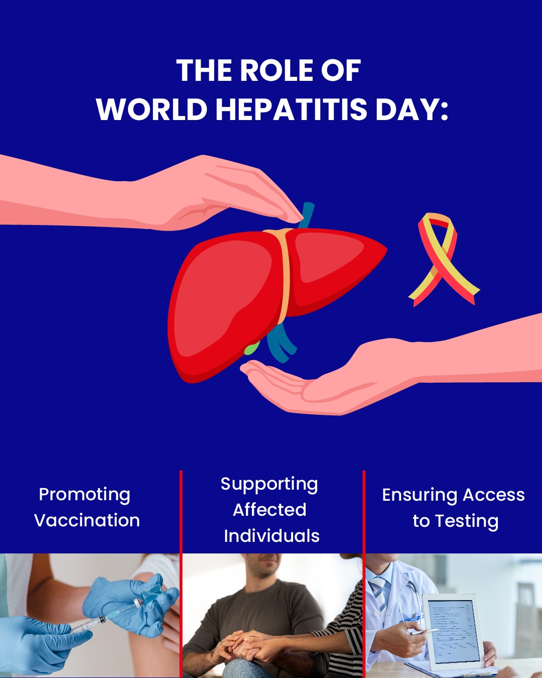Graphic highlighting the role of World Hepatitis Day