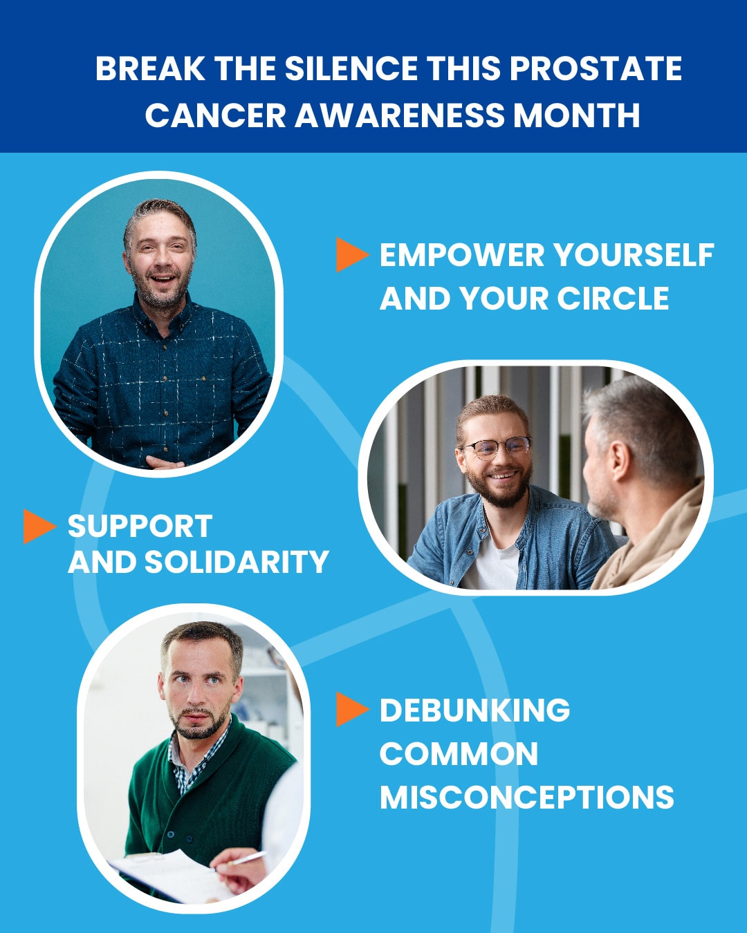 Infographic highlighting key points of Prostate Cancer Awareness Month